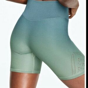 Victoria's Secret Green Bike Shorts High-Waisted Seamless